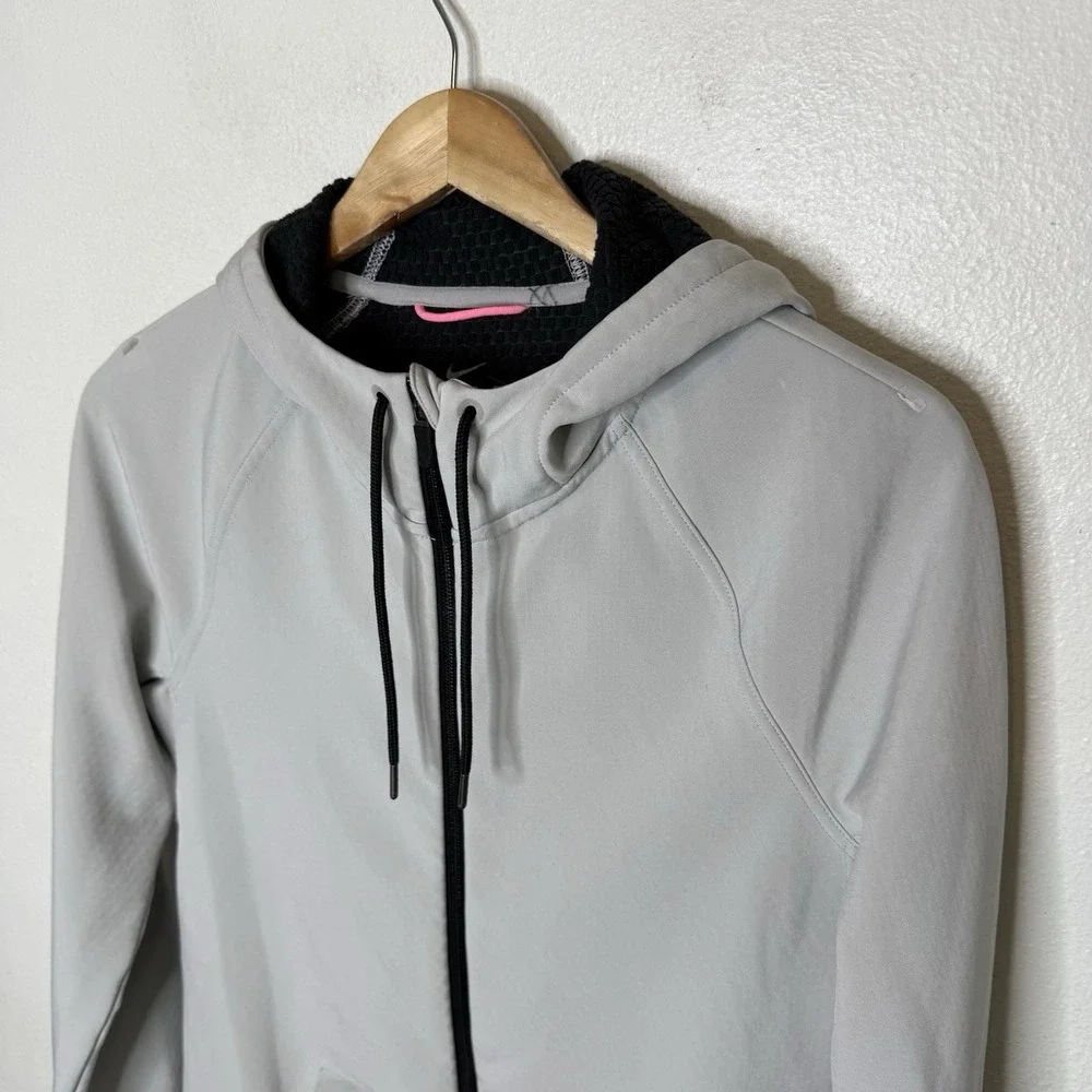 Nike All Time Sphere Hoodie‎ Jacket Gray Thumb Holes Women's Medium